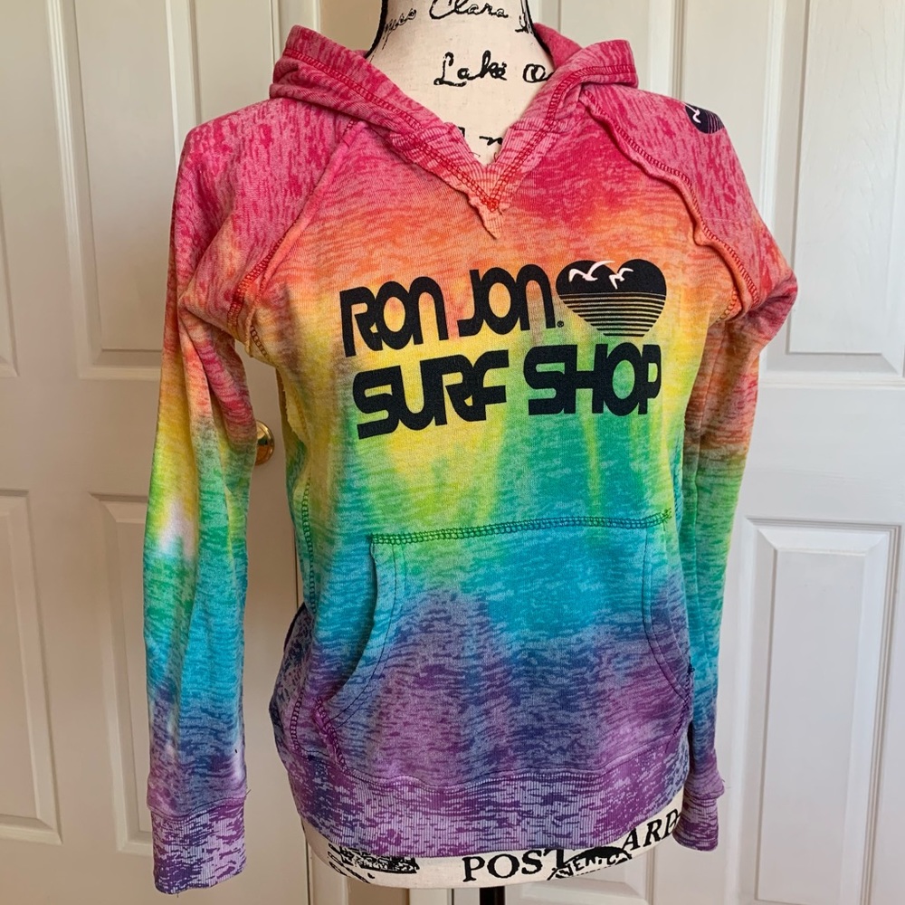 LIKE NEW! RON JON SURF SHOP ORLANDO RAINBOW HOODIE